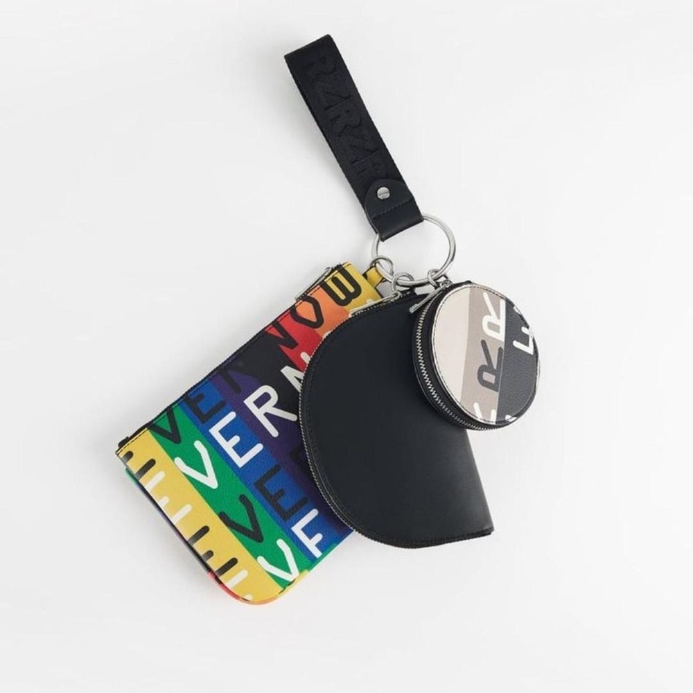 Zara 3 in 1 Clutch bags, wallet, purse multicolored (Brand new with tag)